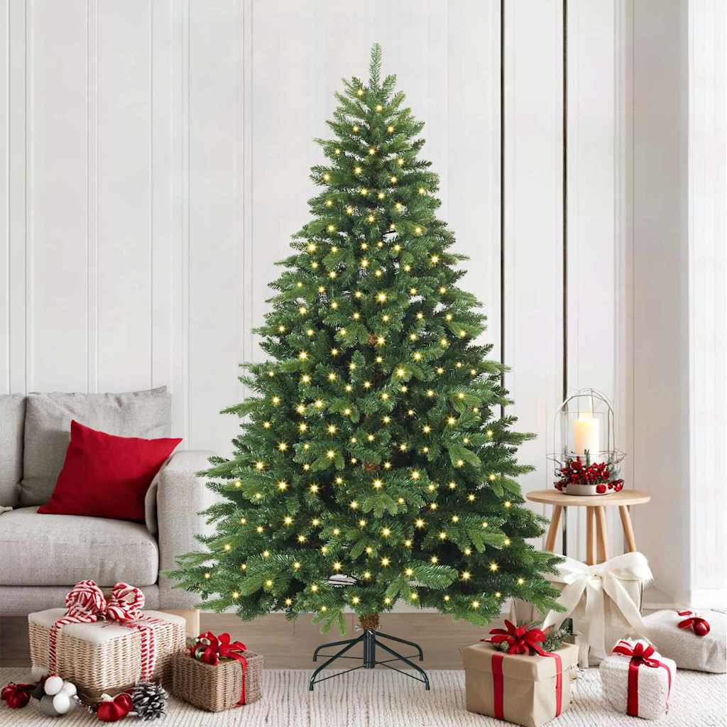 vidaXL Kunstkerstboom met 150 LED met standaard Groen 150 cm PE en PVC