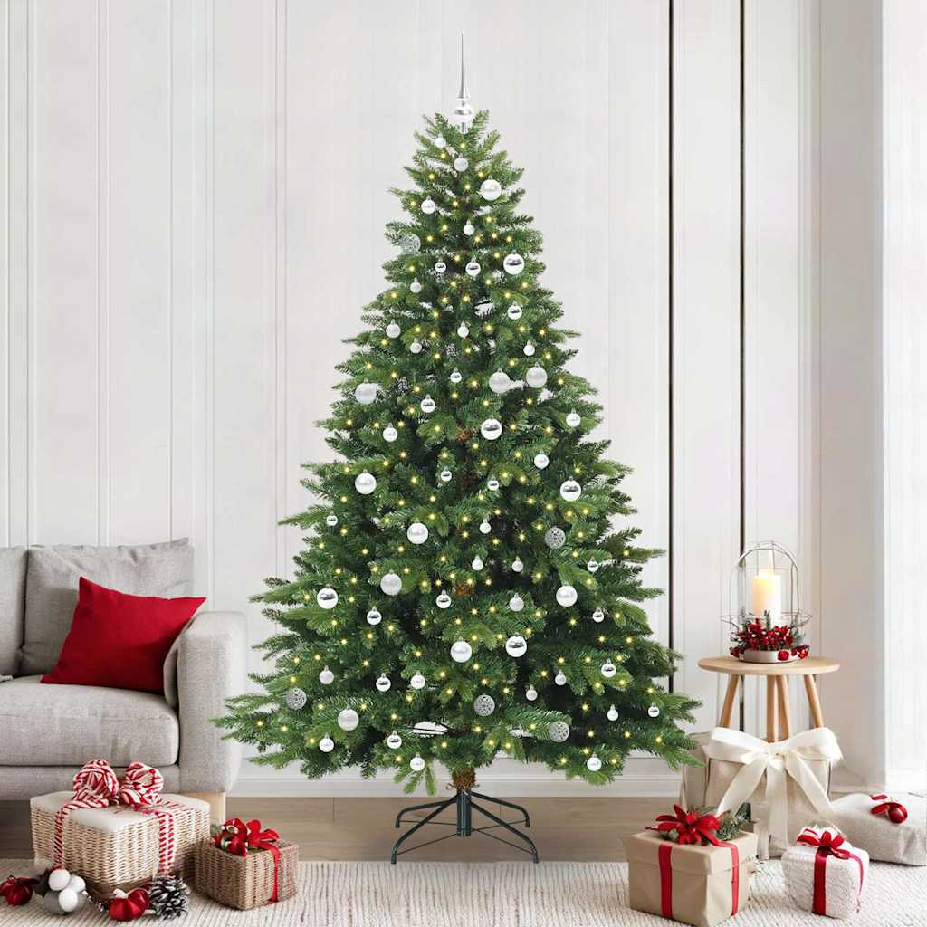 vidaXL Kunstkerstboom met 150 LED met standaard Groen 150 cm PE en PVC