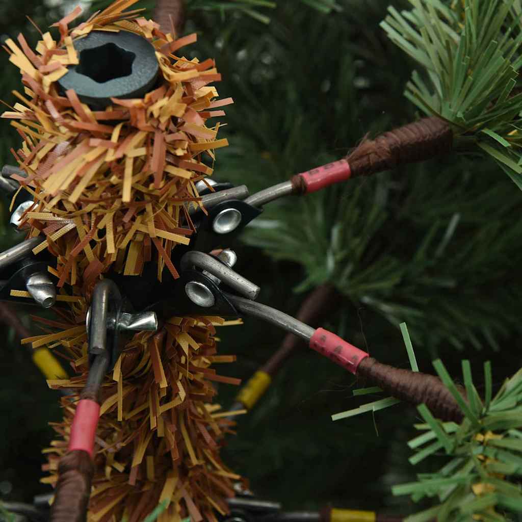 vidaXL Kunstmatige Hinged Kerstboom Groen 150 cm PVC en Staal