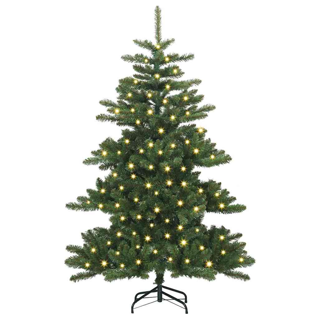 vidaXL Kunstmatige Hinged Kerstboom Groen 150 cm PVC en Staal