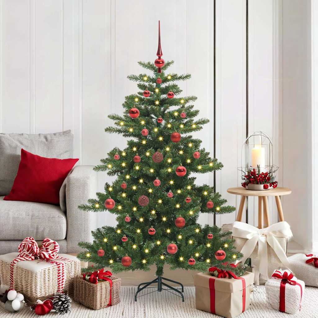 vidaXL Kunstmatige Hinged Kerstboom Groen 150 cm PVC en Staal