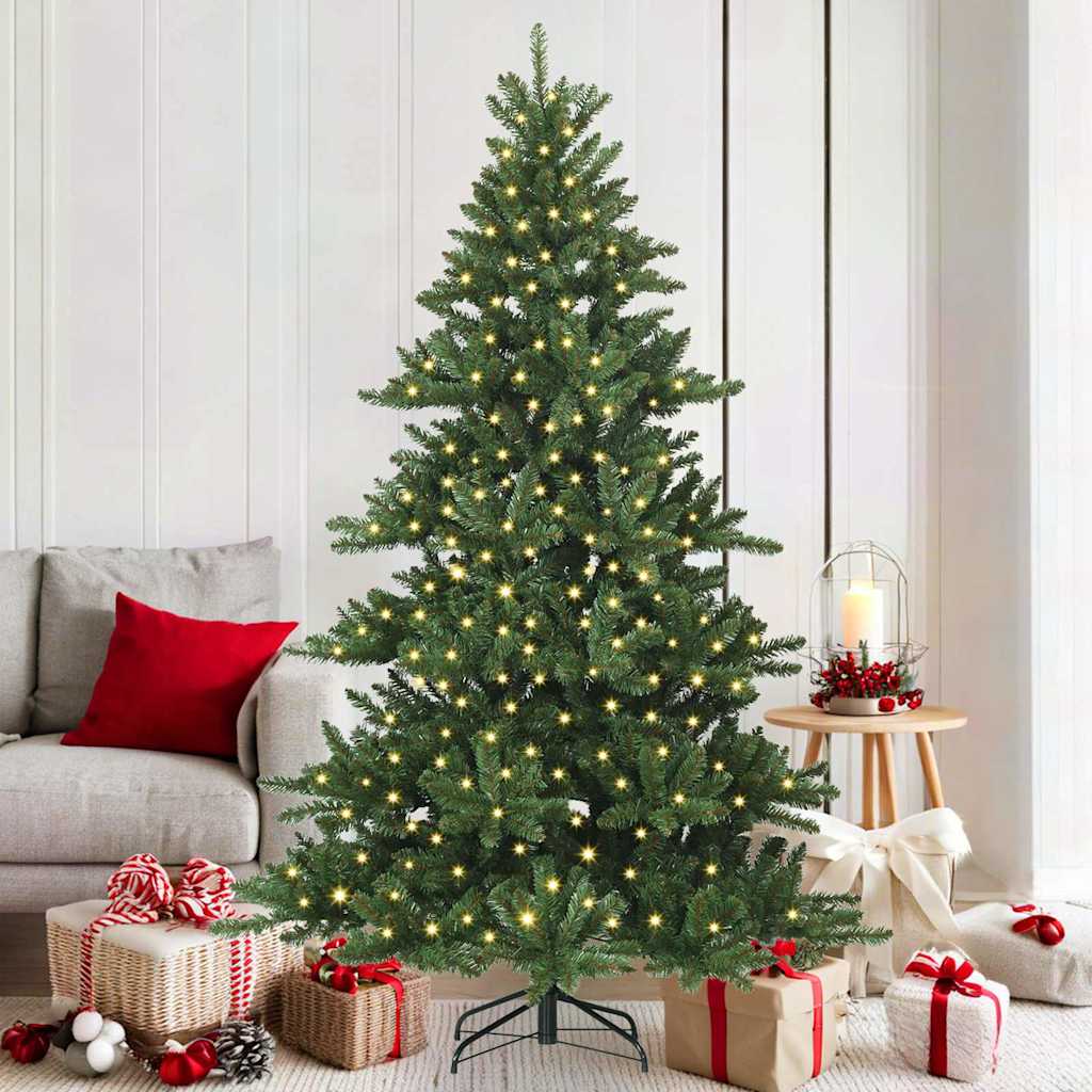 vidaXL Kunstmatige Hinged Kerstboom Groen 150 cm PVC en Staal