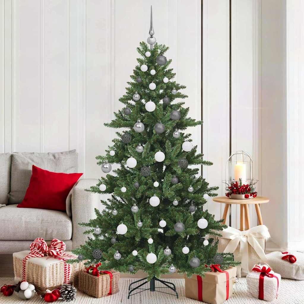 vidaXL Kunstmatige Hinged Kerstboom Groen 150 cm PVC en Staal