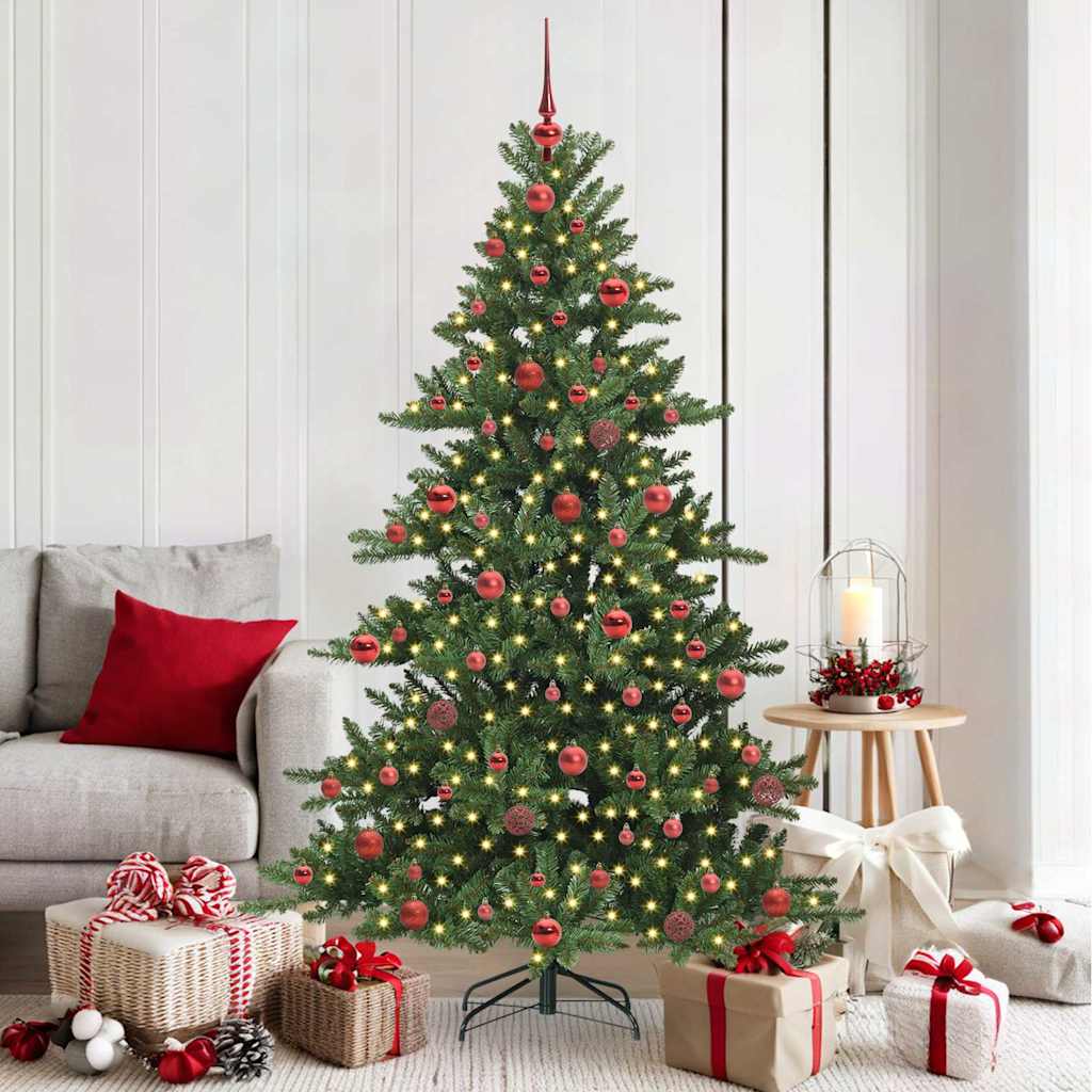 vidaXL Kunstmatige Hinged Kerstboom Groen 150 cm PVC en Staal