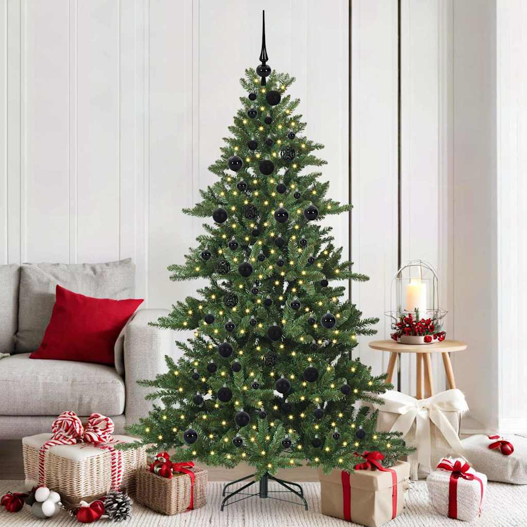 vidaXL Kunstmatige Hinged Kerstboom Groen 150 cm PVC en Staal