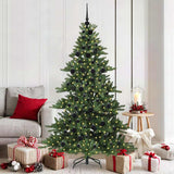 vidaXL Kunstmatige Hinged Kerstboom Groen 150 cm PVC en Staal