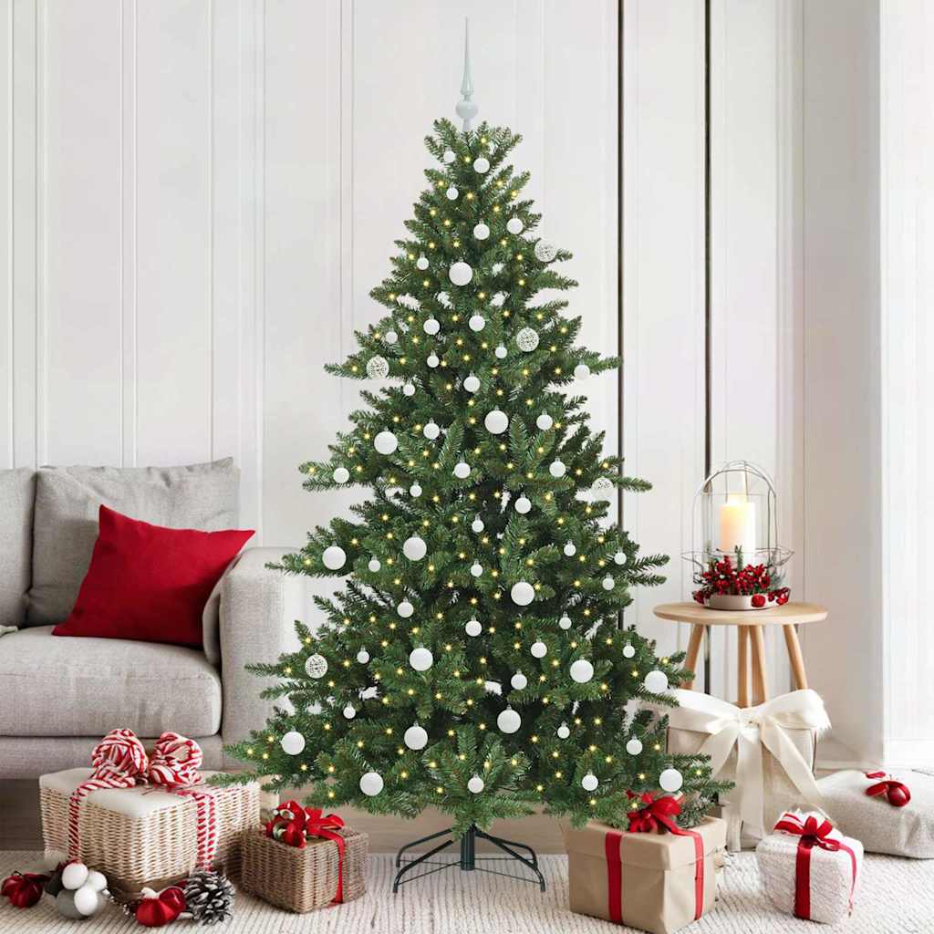 vidaXL Kunstmatige Hinged Kerstboom Groen 150 cm PVC en Staal