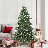 vidaXL Kunstmatige Hinged Kerstboom Groen 150 cm PVC en Staal