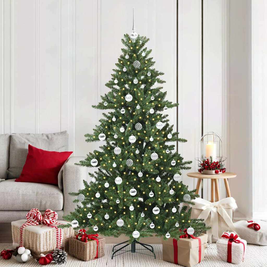 vidaXL Kunstmatige Hinged Kerstboom Groen 150 cm PVC en Staal