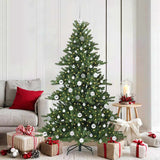 vidaXL Kunstmatige Hinged Kerstboom Groen 150 cm PVC en Staal