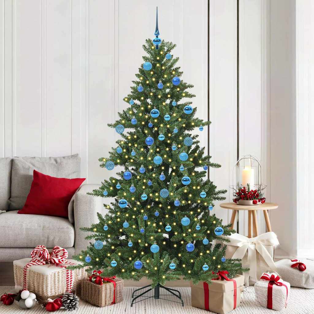 vidaXL Kunstmatige Hinged Kerstboom Groen 150 cm PVC en Staal