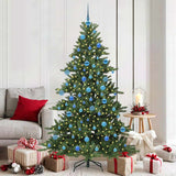 vidaXL Kunstmatige Hinged Kerstboom Groen 150 cm PVC en Staal