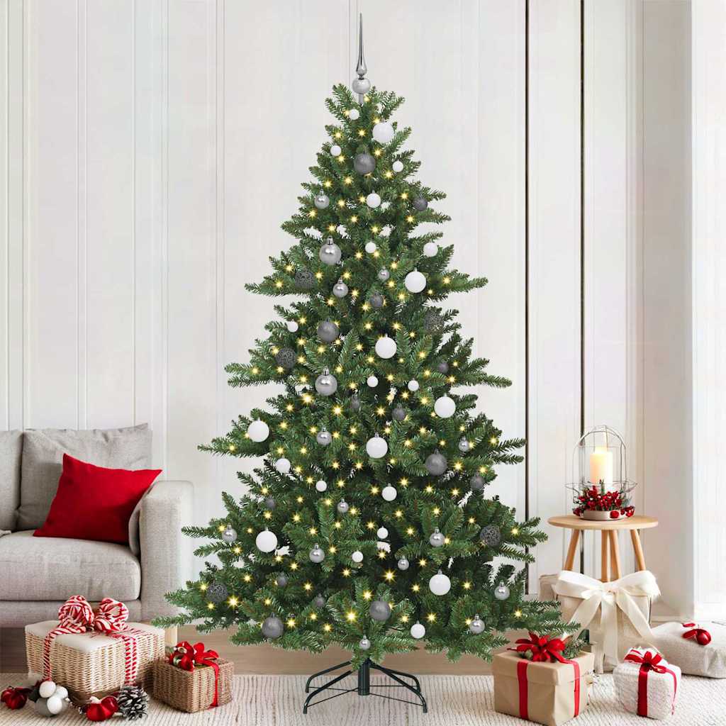 vidaXL Kunstmatige Hinged Kerstboom Groen 150 cm PVC en Staal