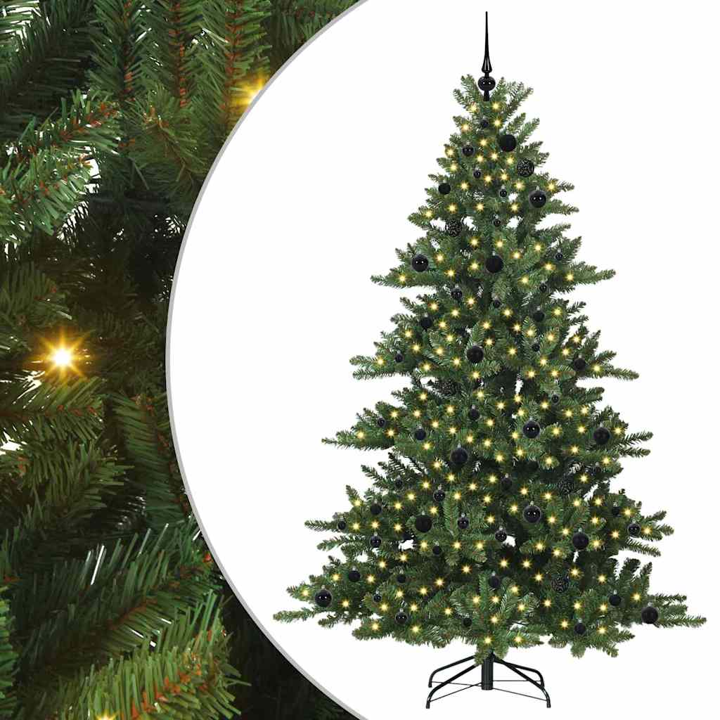 vidaXL Kunstmatige Hinged Kerstboom Groen 150 cm PVC en Staal