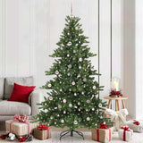 vidaXL Kunstmatige Hinged Kerstboom Groen 150 cm PVC en Staal