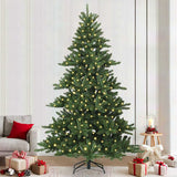 vidaXL Kunstmatige Hinged Kerstboom Groen 150 cm PVC en Staal