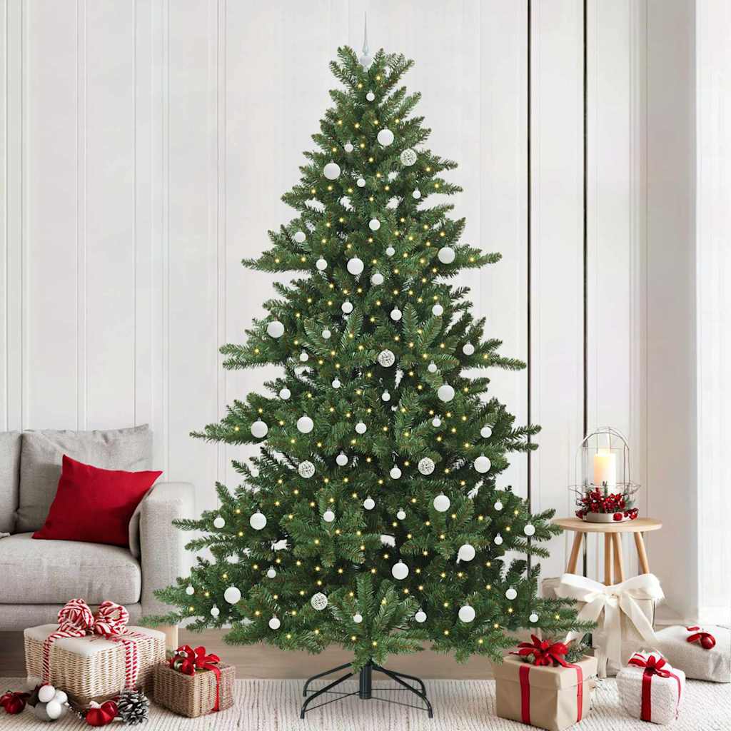 vidaXL Kunstmatige Hinged Kerstboom Groen 150 cm PVC en Staal