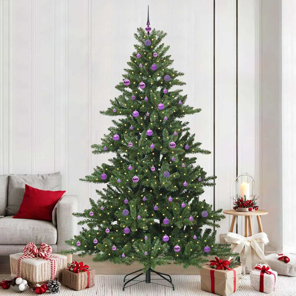 vidaXL Kunstmatige Hinged Kerstboom Groen 150 cm PVC en Staal