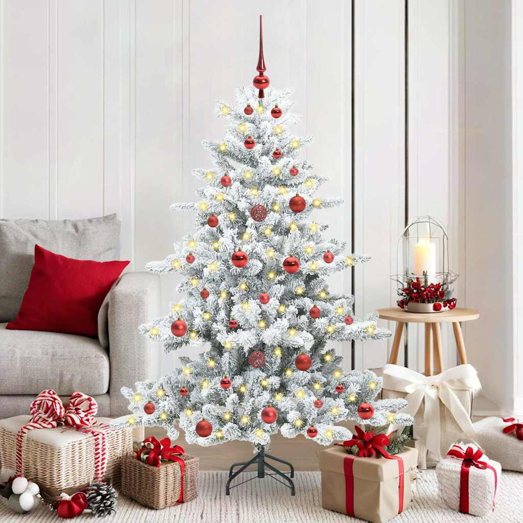 vidaXL Kunstmatige Hinged Kerstboom Groen 150 cm PVC en Staal