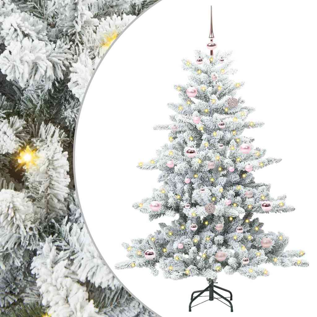 vidaXL Kunstmatige Hinged Kerstboom Groen 150 cm PVC en Staal