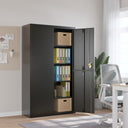 vidaXL Archiefkast 105x40x180 cm staal wit