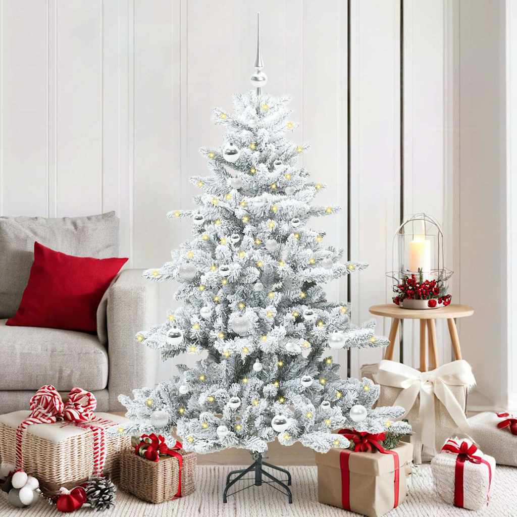 vidaXL Kunstmatige Hinged Kerstboom Groen 150 cm PVC en Staal