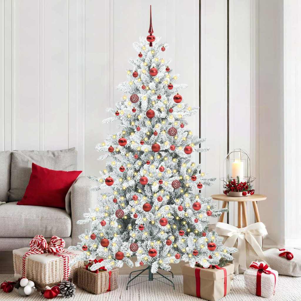 vidaXL Kunstmatige Hinged Kerstboom Groen 150 cm PVC en Staal