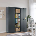 vidaXL Archiefkast 105x40x180 cm staal wit