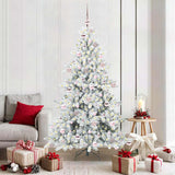 vidaXL Kunstmatige Hinged Kerstboom Groen 150 cm PVC en Staal