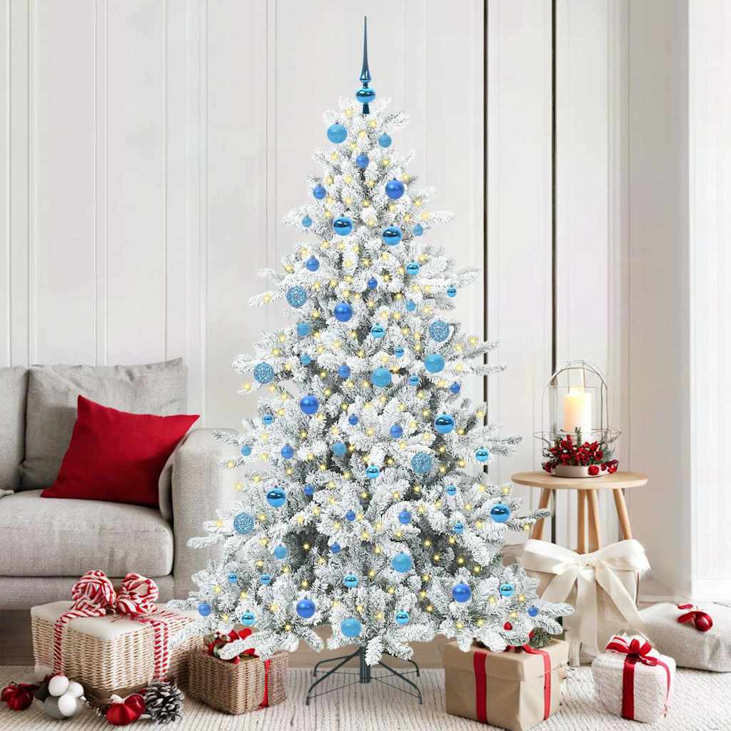 vidaXL Kunstmatige Hinged Kerstboom Groen 150 cm PVC en Staal