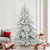 vidaXL Kunstmatige Hinged Kerstboom Groen 150 cm PVC en Staal