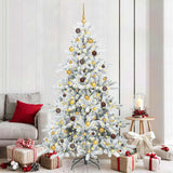 vidaXL Kunstmatige Hinged Kerstboom Groen 150 cm PVC en Staal