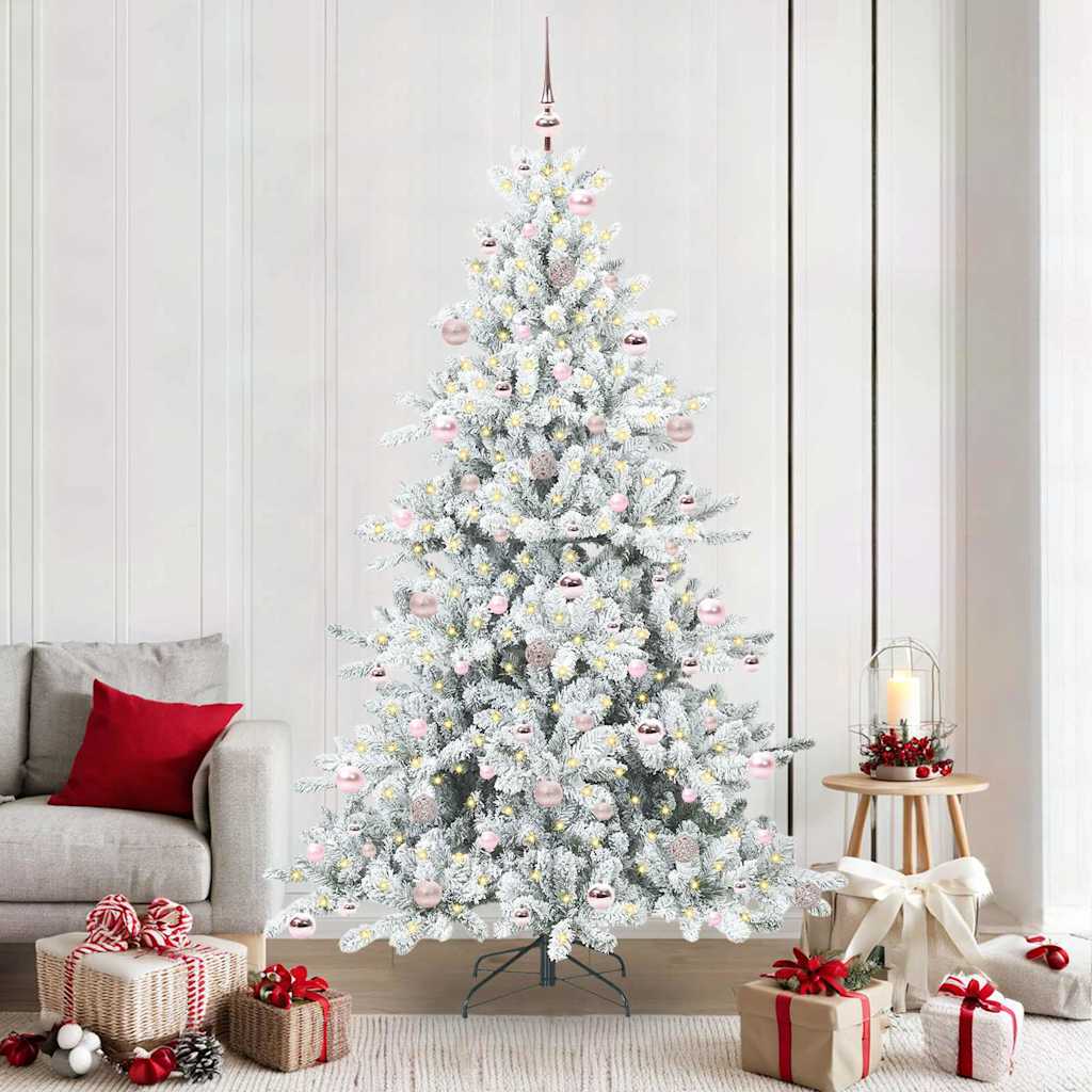 vidaXL Kunstmatige Hinged Kerstboom Groen 150 cm PVC en Staal