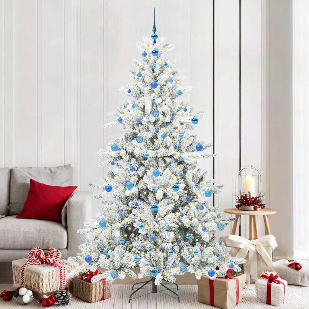 vidaXL Kunstmatige Hinged Kerstboom Groen 150 cm PVC en Staal