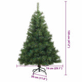 vidaXL Kunstkerstboom met 150 LED met standaard Groen 120 cm PE en PVC