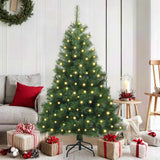 vidaXL Kunstkerstboom met 150 LED met standaard Groen 120 cm PE en PVC