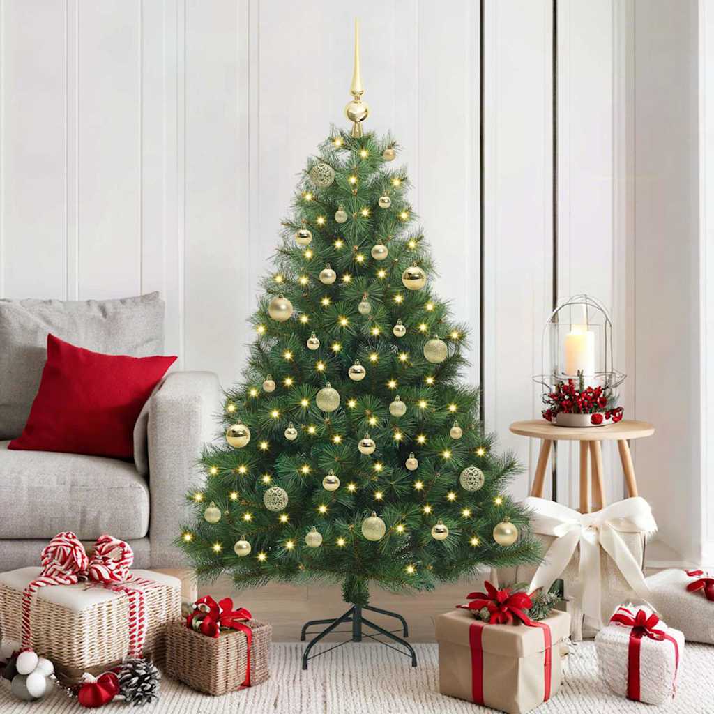 vidaXL Kunstkerstboom met 150 LED met standaard Groen 120 cm PE en PVC