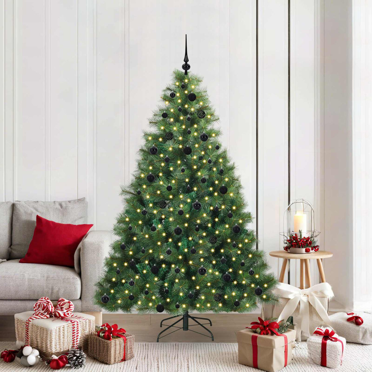 vidaXL Kunstkerstboom met 150 LED met standaard Groen 120 cm PE en PVC