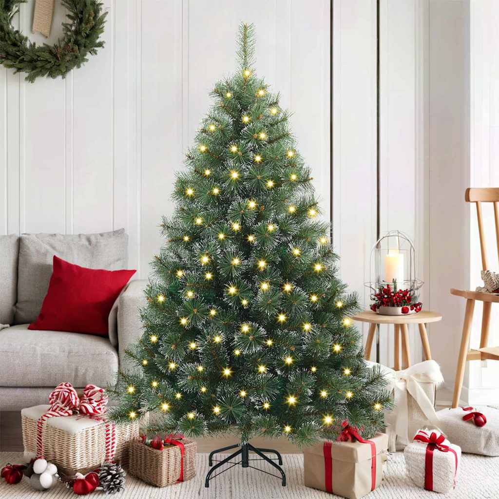 vidaXL Kunstkerstboom met 150 LED met standaard Groen 120 cm PE en PVC