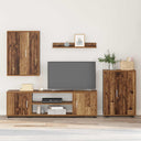 vidaXL Tv-meubelset Wandgemonteerd 4 pcs Wit Bewerkt hout