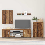 vidaXL Tv-meubelset Wandgemonteerd 4 pcs Wit Bewerkt hout