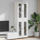 vidaXL Highboard met plank FLORIN Wit 60 x 35 x 182 cm Bewerkt hout