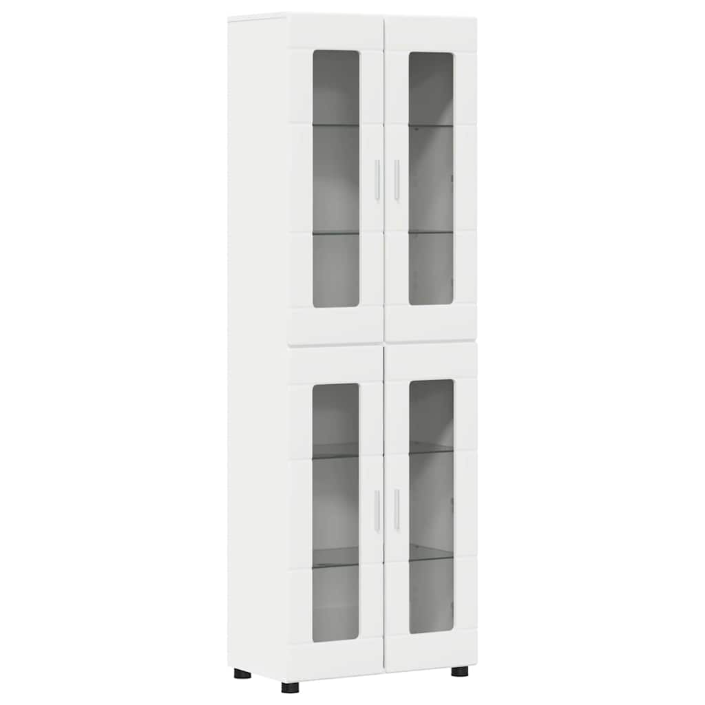 vidaXL Highboard met plank FLORIN Wit 60 x 35 x 182 cm Bewerkt hout