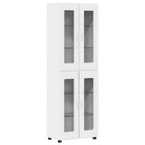 vidaXL Highboard met plank FLORIN Wit 60 x 35 x 182 cm Bewerkt hout