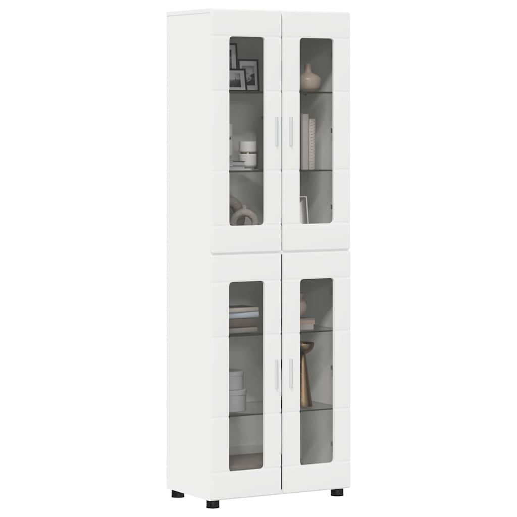 vidaXL Highboard met plank FLORIN Wit 60 x 35 x 182 cm Bewerkt hout