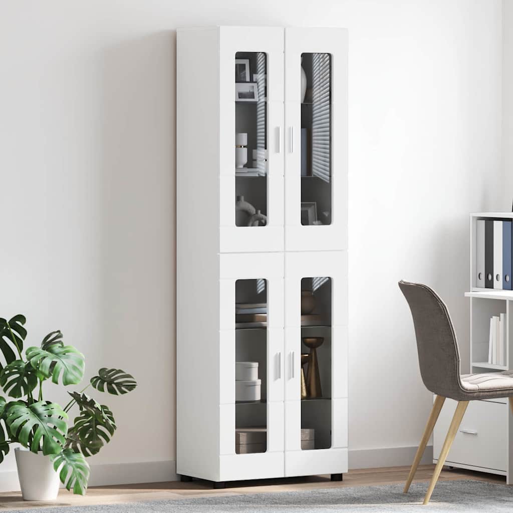 vidaXL Highboard met plank FLORIN Wit 60 x 35 x 182 cm Bewerkt hout