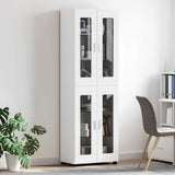 vidaXL Highboard met plank FLORIN Wit 60 x 35 x 182 cm Bewerkt hout