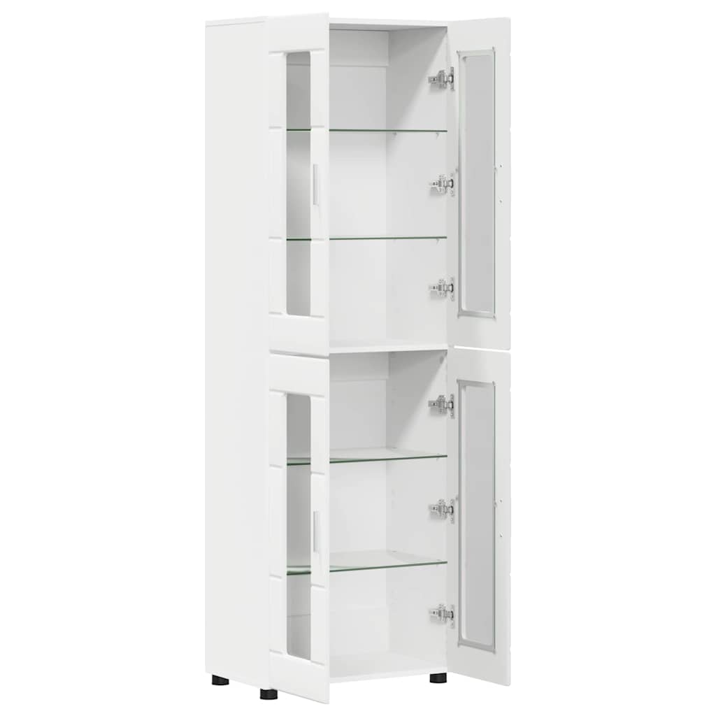 vidaXL Highboard met plank FLORIN Wit 60 x 35 x 182 cm Bewerkt hout