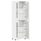 vidaXL Highboard met plank FLORIN Wit 60 x 35 x 182 cm Bewerkt hout