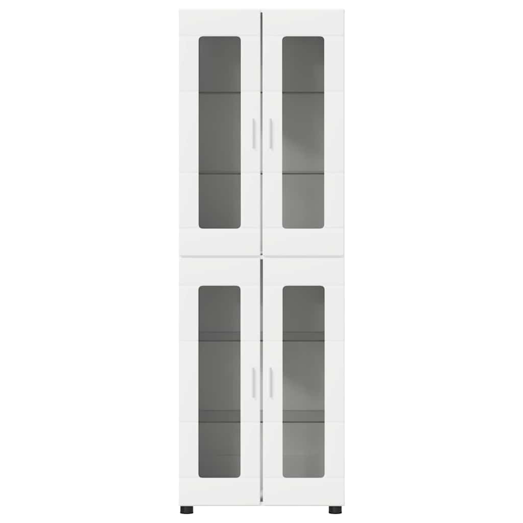 vidaXL Highboard met plank FLORIN Wit 60 x 35 x 182 cm Bewerkt hout